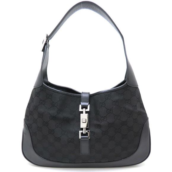 GUCCI Black Leather Jackie Shoulder Bag - Picture 1 of 10